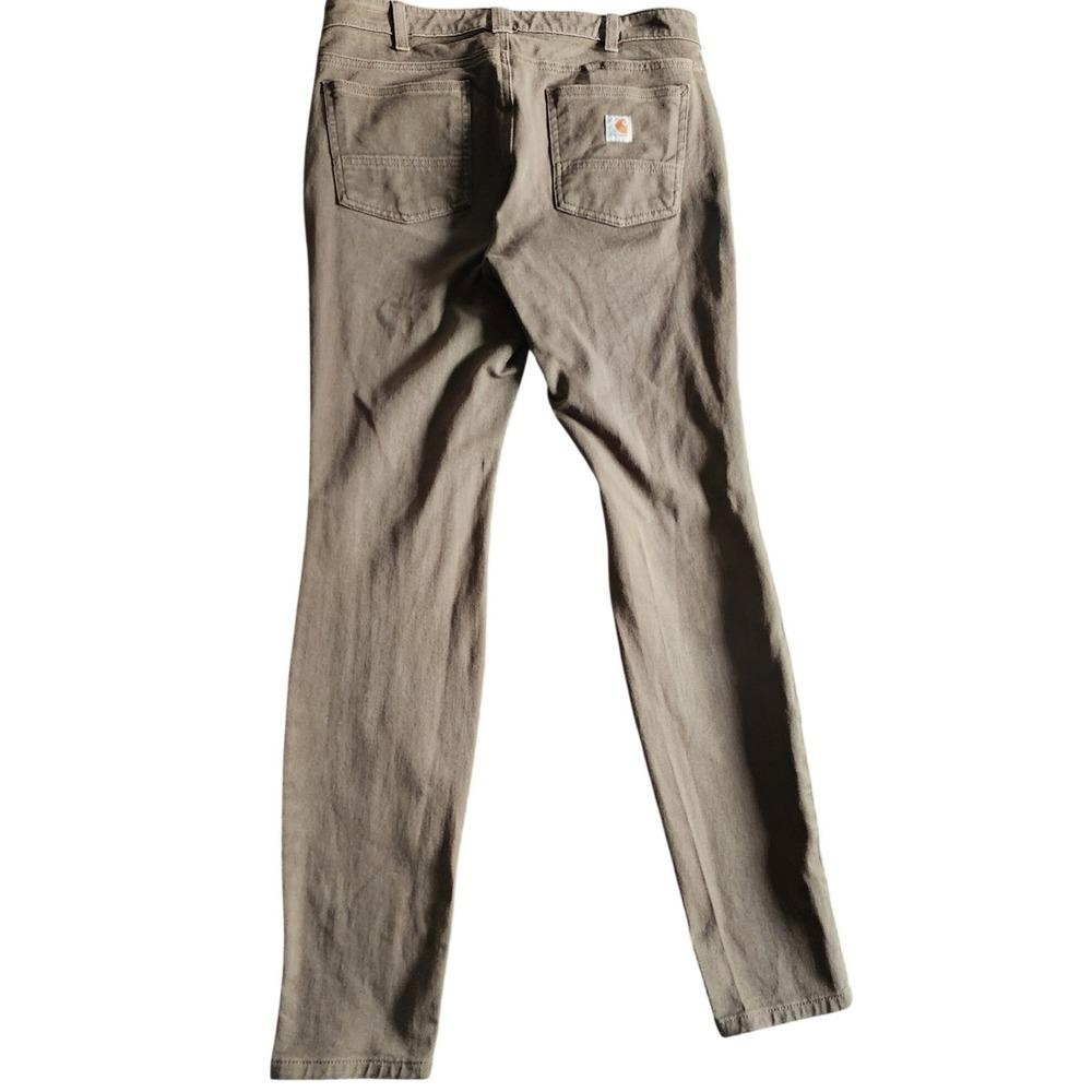 Carhartt Women's Slim Fit Pants Brown Stretch Twill Size 8R - Picture 8 of 8